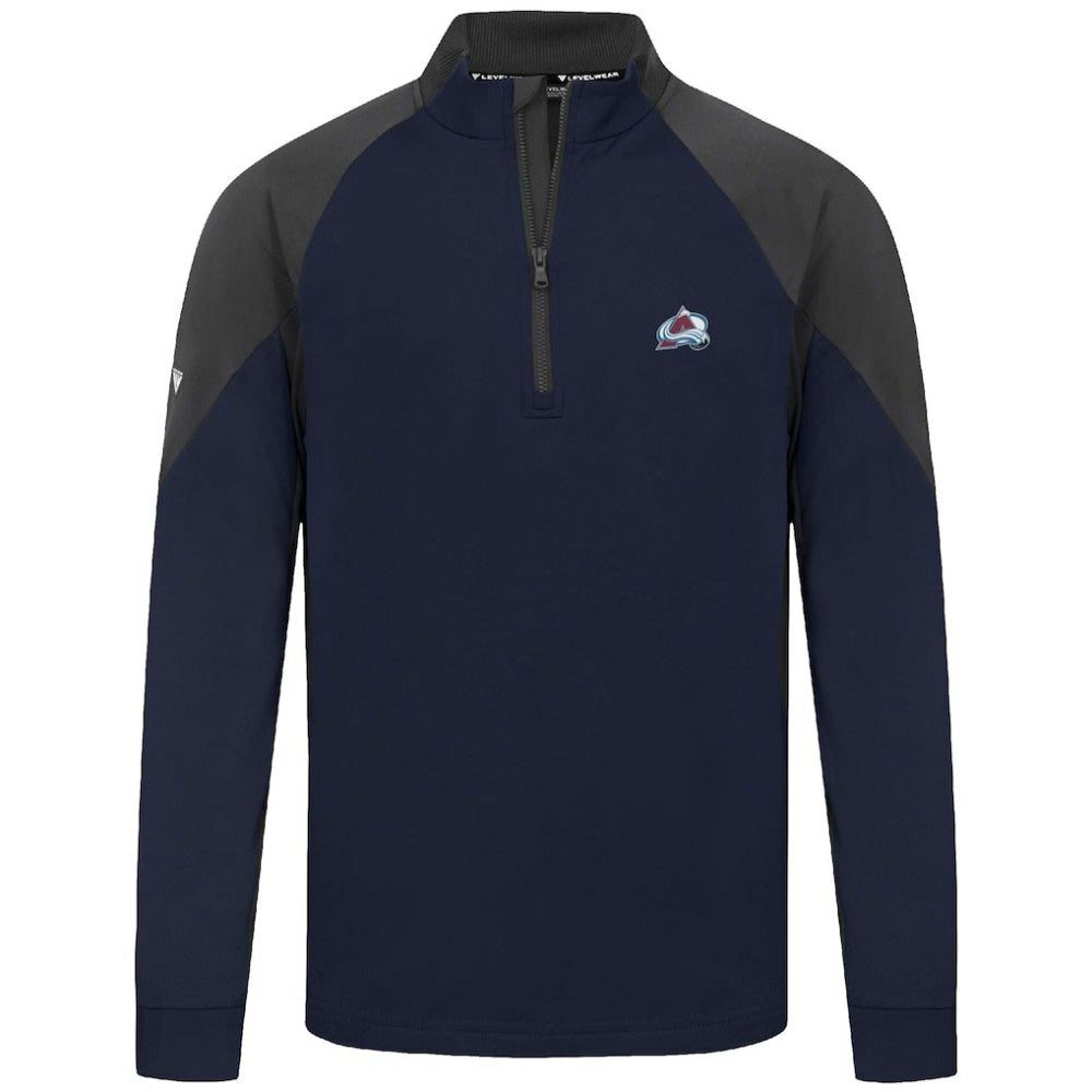 Colorado Avalanche Levelwear Cadet Insignia Core Quarter-Zip Pullover Top - Navy | NHL discount