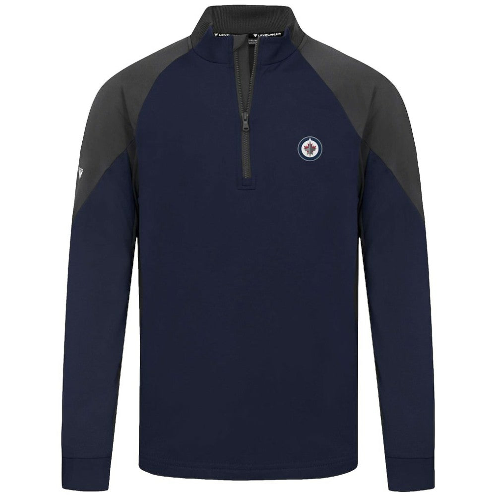 Winnipeg Jets Levelwear Cadet Insignia Core Quarter-Zip Pullover Top - Navy | NHL on sale