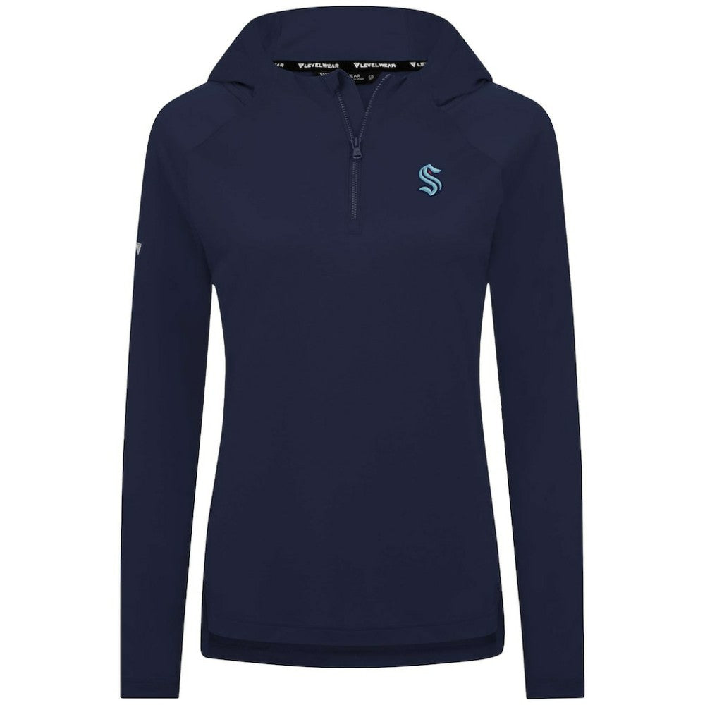 Seattle Kraken Levelwear Women's Raven Insignia Core Quarter-Zip Jacket - Deep Sea Blue | NHL online