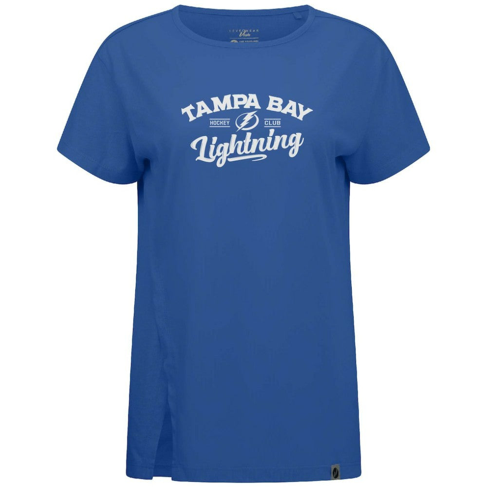 Tampa Bay Lightning Levelwear Women's Influx Ice Wall T-Shirt - Blue | NHL Clearance
