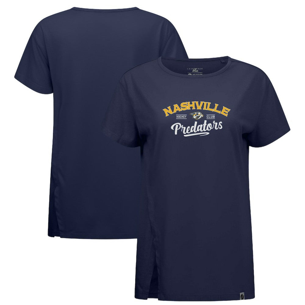 Nashville Predators Levelwear Women's Influx Ice Wall T-Shirt - Navy | NHL near me