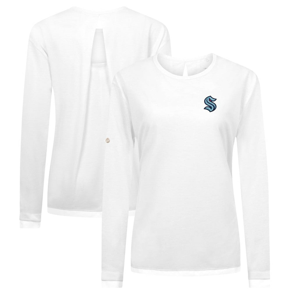 Seattle Kraken Levelwear Women's Sequoia Primary Logo Long Sleeve T-Shirt - White | NHL sale