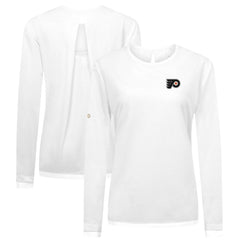 Philadelphia Flyers Levelwear Women's Sequoia Primary Logo Long Sleeve T-Shirt - White | NHL on sale