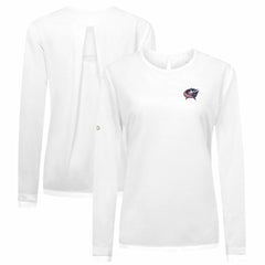 Columbus Blue Jackets Levelwear Women's Sequoia Primary Logo Long Sleeve T-Shirt - White | NHL discount