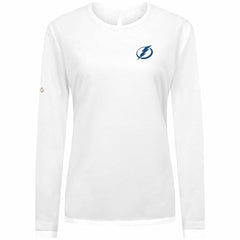 Tampa Bay Lightning Levelwear Women's Sequoia Primary Logo Long Sleeve T-Shirt - White | NHL near me