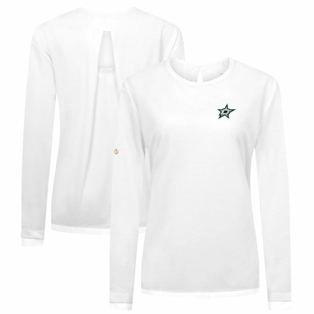 Dallas Stars Levelwear Women's Sequoia Primary Logo Long Sleeve T-Shirt - White | NHL discount
