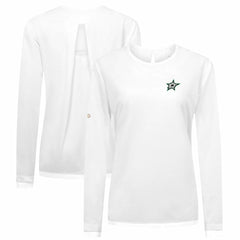 Dallas Stars Levelwear Women's Sequoia Primary Logo Long Sleeve T-Shirt - White | NHL discount