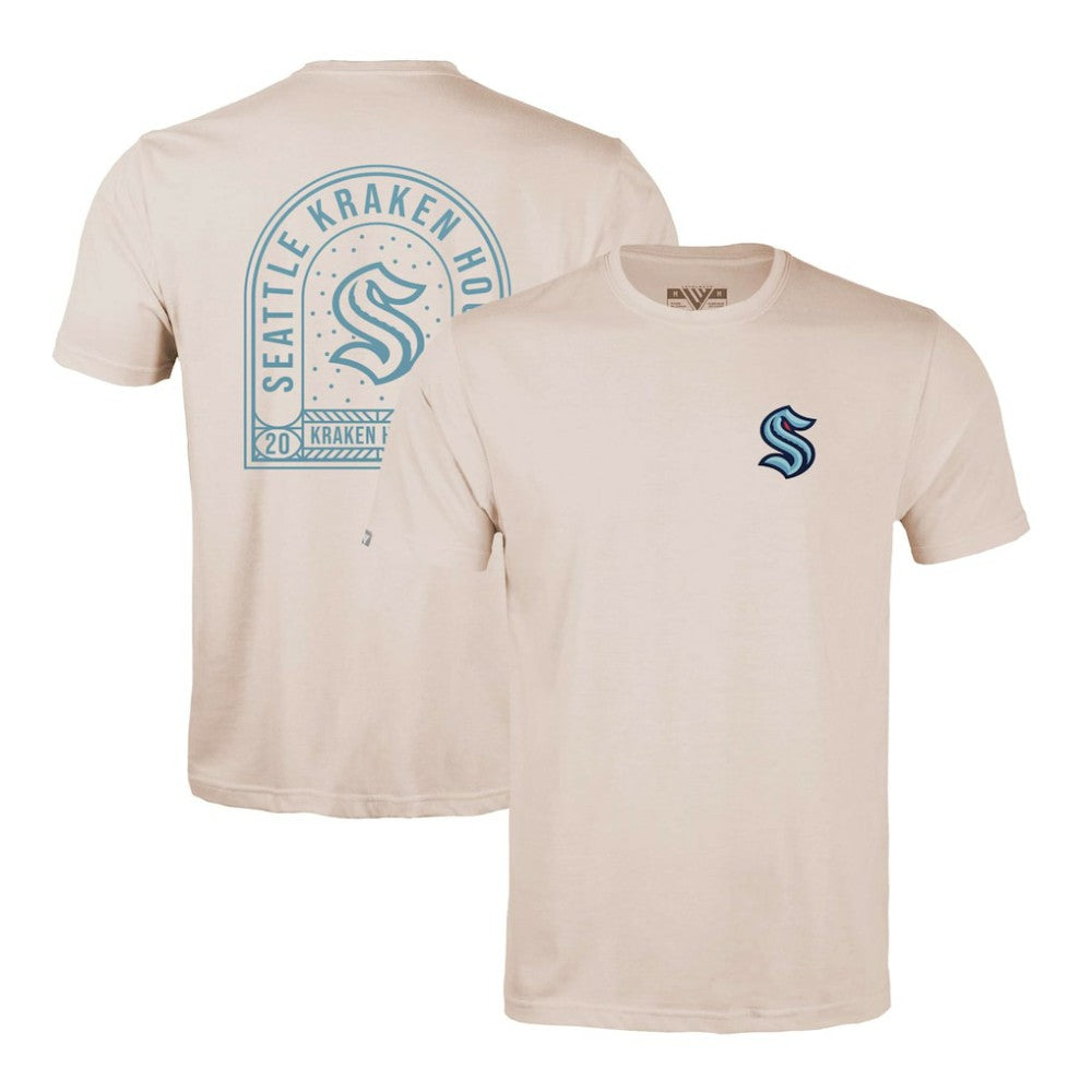 Seattle Kraken Levelwear Richmond Stained Glass T-Shirt - Khaki | NHL discount