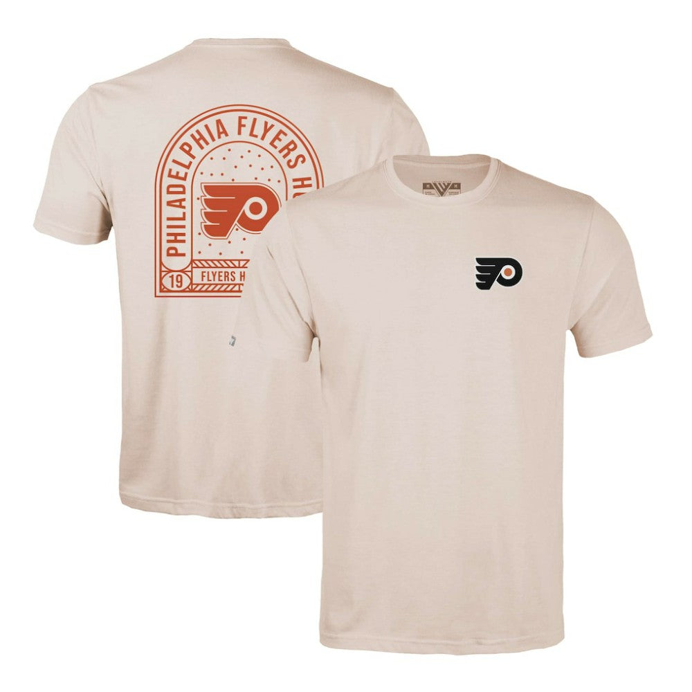 Philadelphia Flyers Levelwear Richmond Stained Glass T-Shirt - Khaki | NHL Clearance