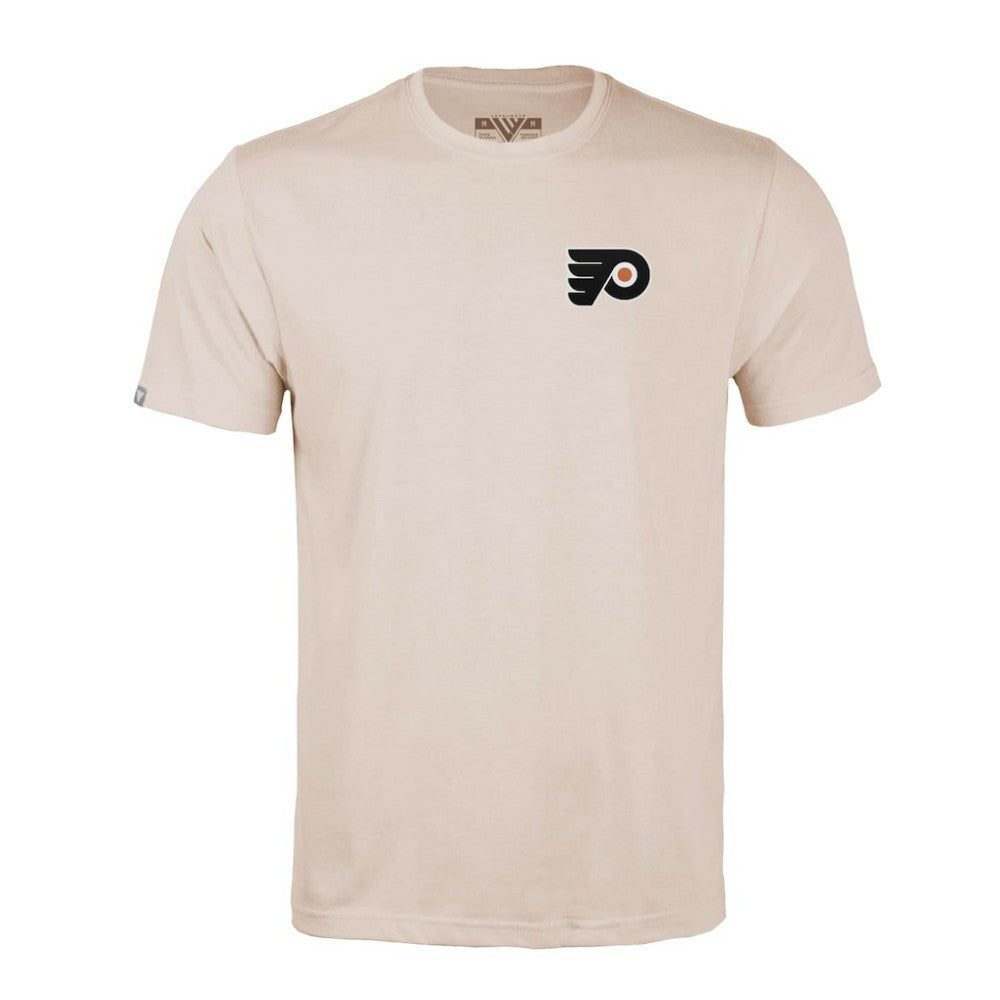 Philadelphia Flyers Levelwear Richmond Stained Glass T-Shirt - Khaki | NHL Clearance