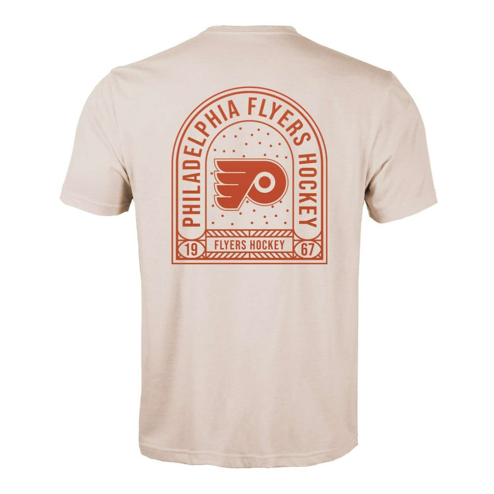 Philadelphia Flyers Levelwear Richmond Stained Glass T-Shirt - Khaki | NHL Clearance