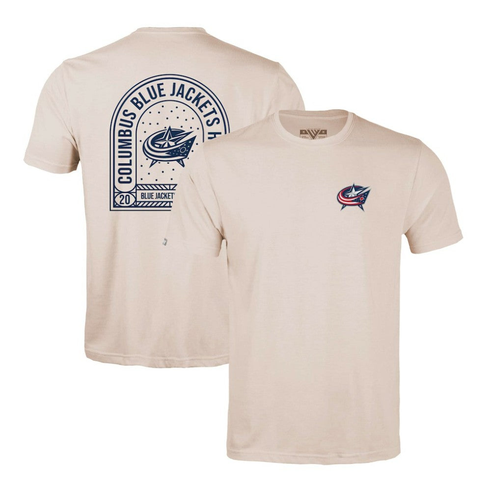 Columbus Blue Jackets Levelwear Richmond Stained Glass T-Shirt - Khaki | NHL sale