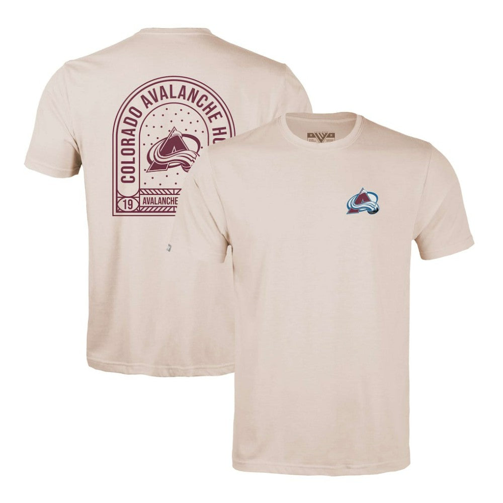 Colorado Avalanche Levelwear Richmond Stained Glass T-Shirt - Khaki | NHL sale