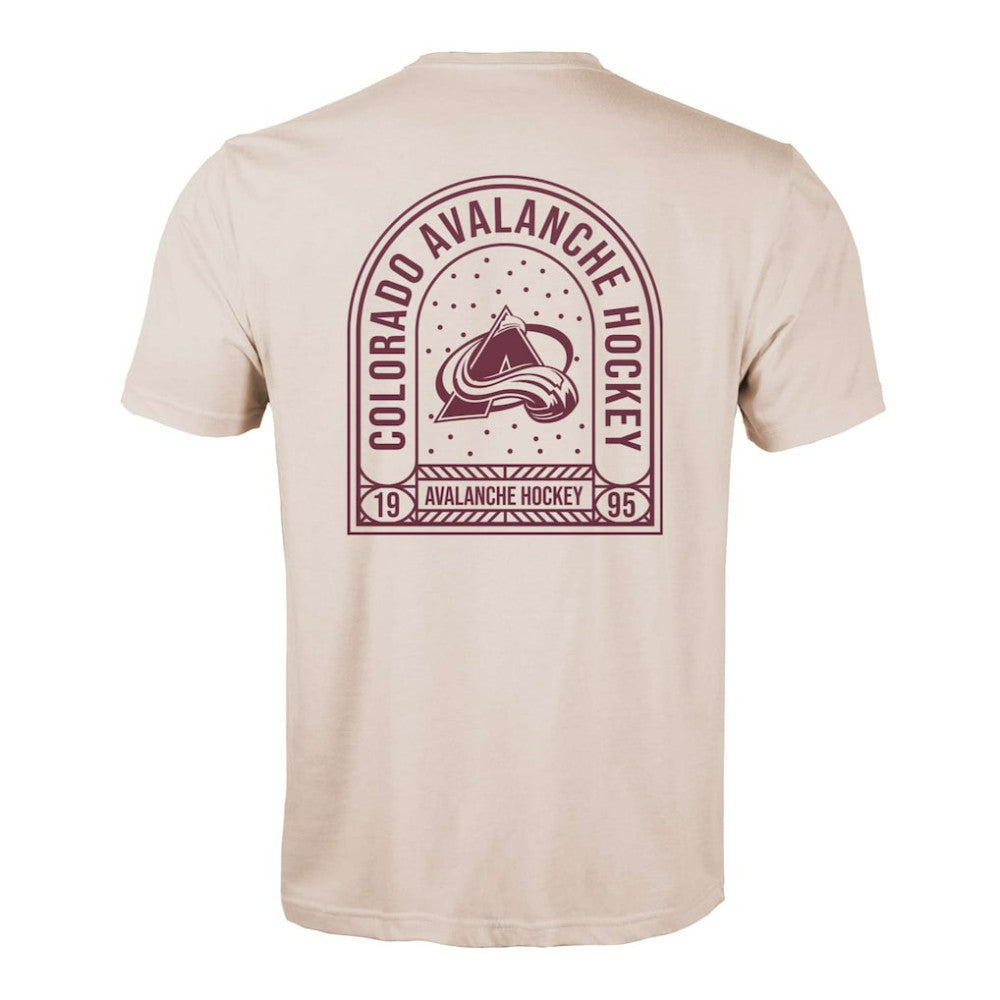 Colorado Avalanche Levelwear Richmond Stained Glass T-Shirt - Khaki | NHL sale