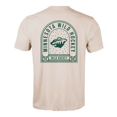 Minnesota Wild Levelwear Richmond Stained Glass T-Shirt - Khaki | NHL Lifestyle
