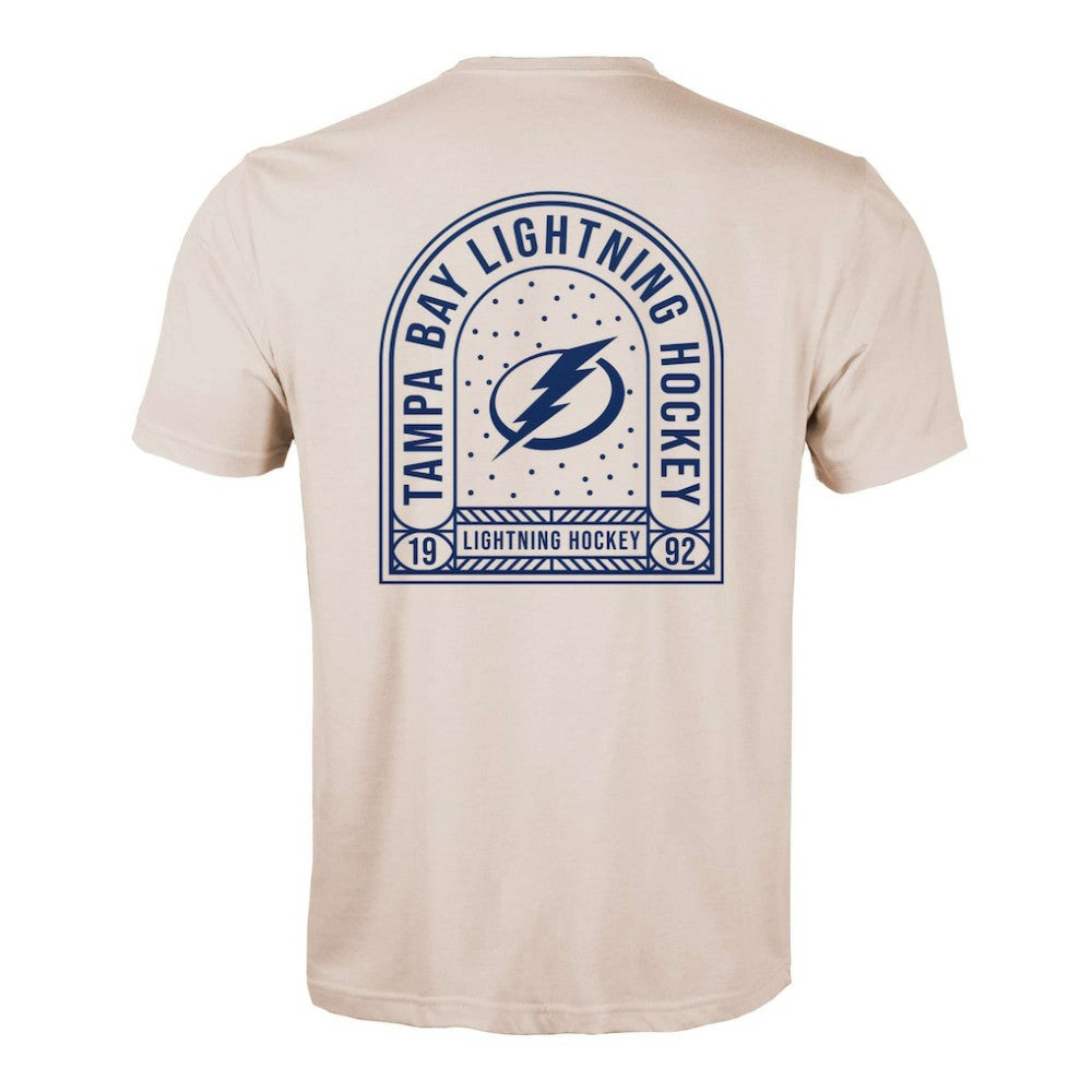 Tampa Bay Lightning Levelwear Richmond Stained Glass T-Shirt - Khaki | NHL Clearance