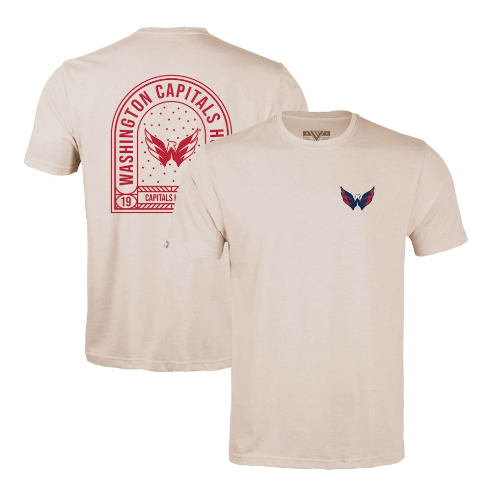 Washington Capitals Levelwear Richmond Stained Glass T-Shirt - Khaki | NHL near me