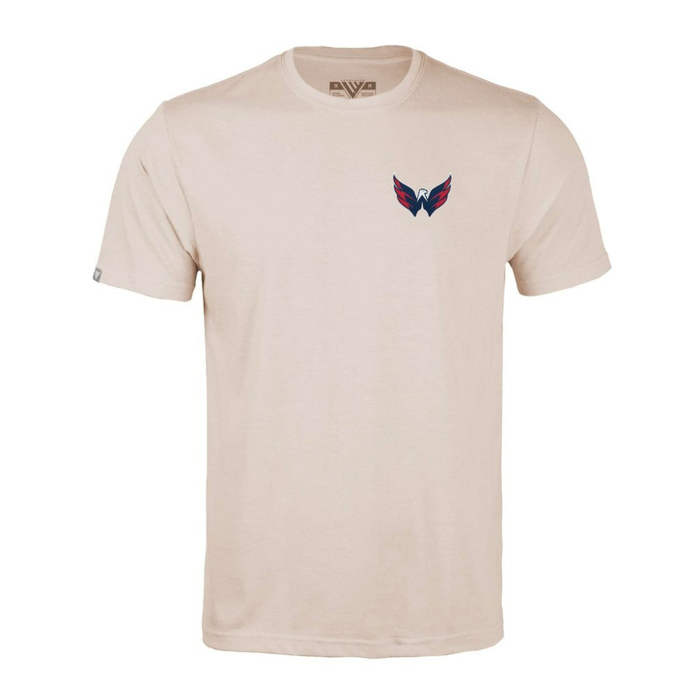Washington Capitals Levelwear Richmond Stained Glass T-Shirt - Khaki | NHL near me