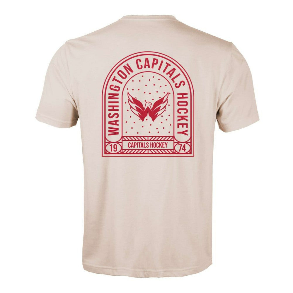 Washington Capitals Levelwear Richmond Stained Glass T-Shirt - Khaki | NHL near me