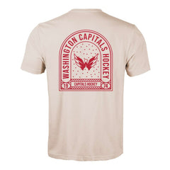 Washington Capitals Levelwear Richmond Stained Glass T-Shirt - Khaki | NHL near me