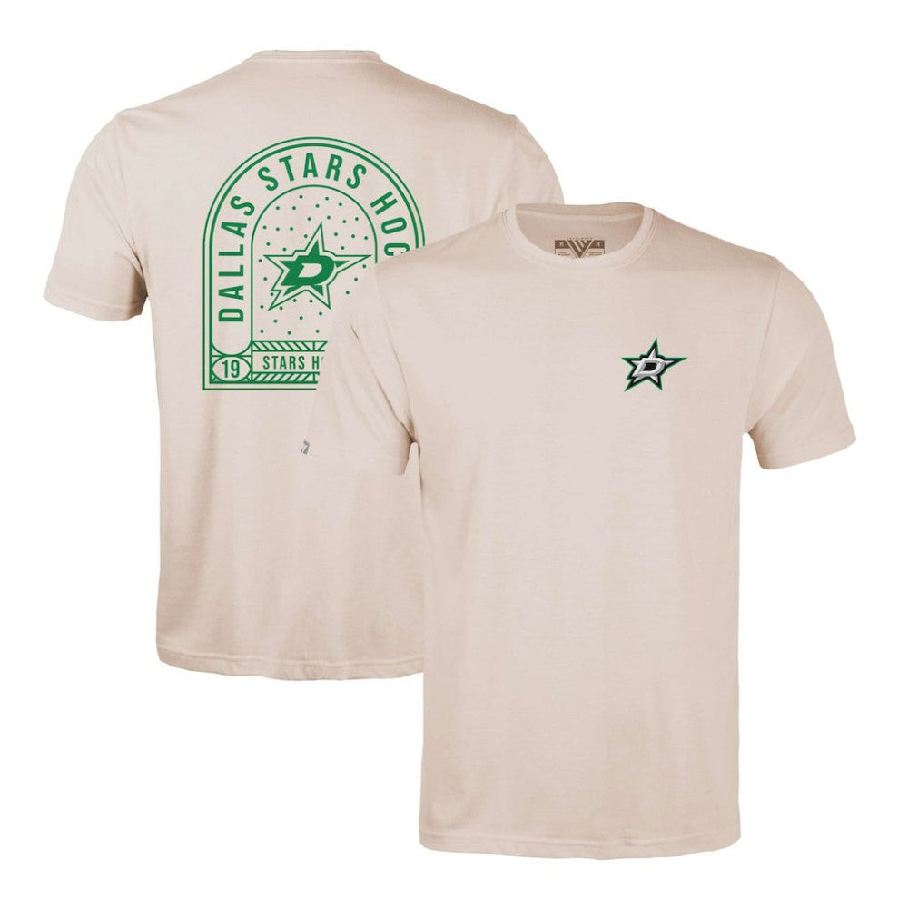 Dallas Stars Levelwear Richmond Stained Glass T-Shirt - Khaki | NHL sale