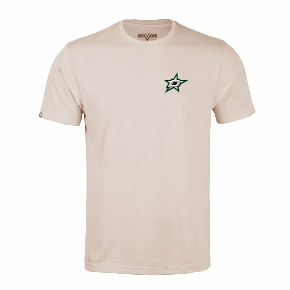 Dallas Stars Levelwear Richmond Stained Glass T-Shirt - Khaki | NHL sale