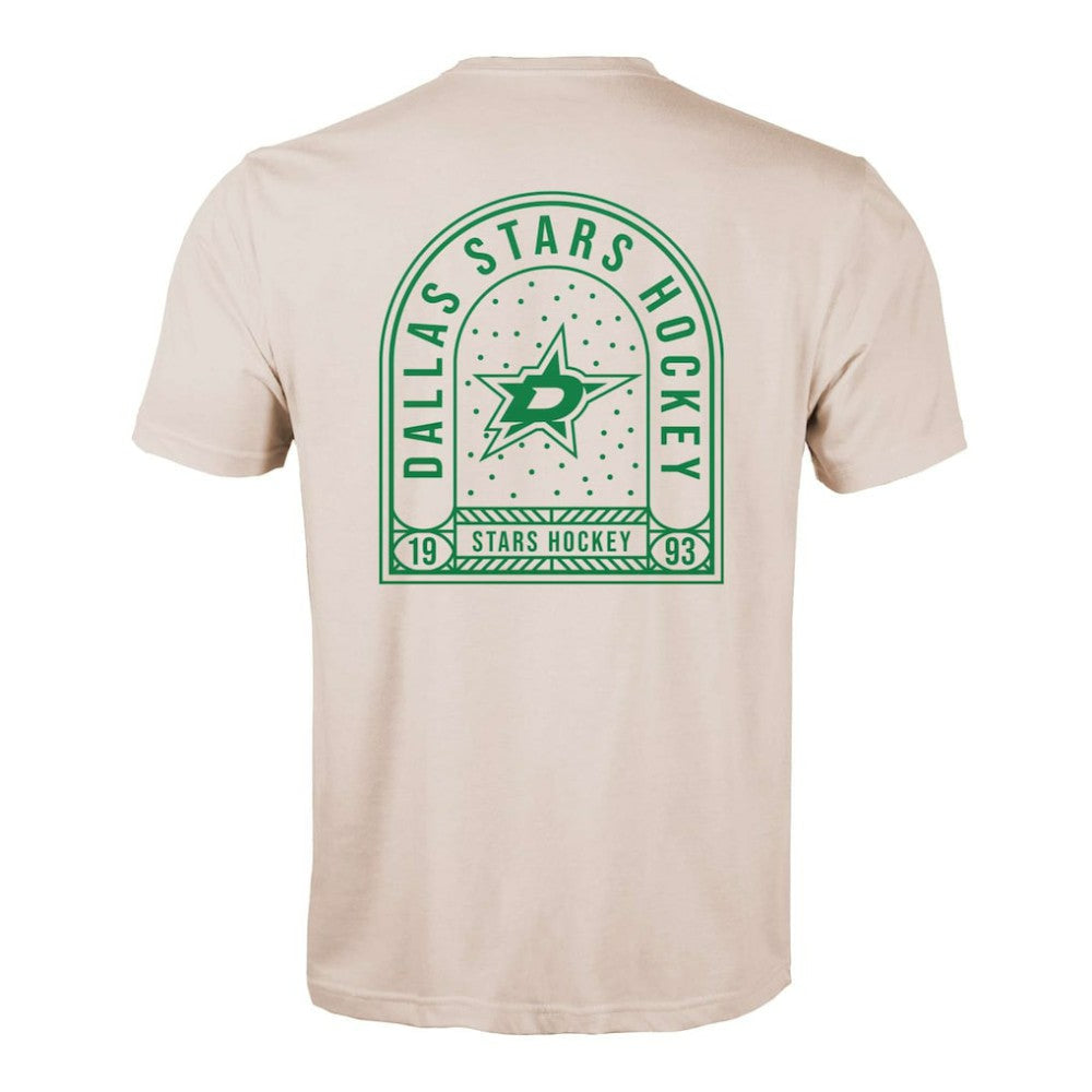 Dallas Stars Levelwear Richmond Stained Glass T-Shirt - Khaki | NHL sale