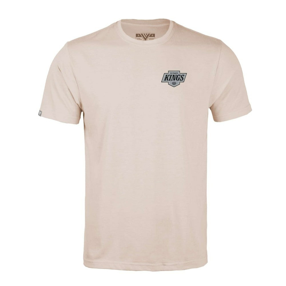 Los Angeles Kings Levelwear Richmond Stained Glass T-Shirt - Khaki | NHL near me