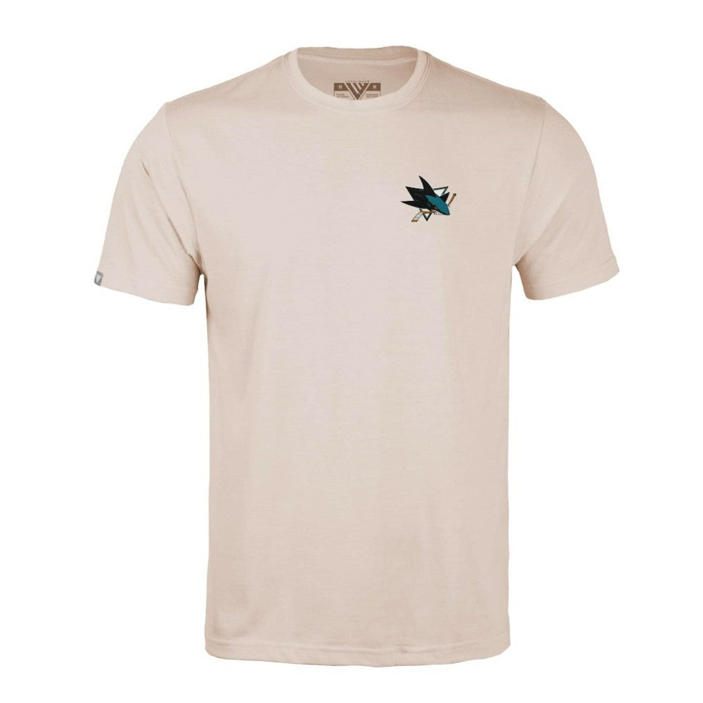 San Jose Sharks Levelwear Richmond Stained Glass T-Shirt - Khaki | NHL near me