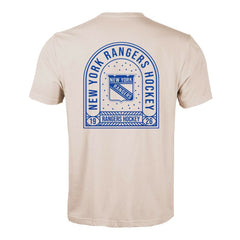 New York Rangers Levelwear Richmond Stained Glass T-Shirt - Khaki | NHL Lifestyle