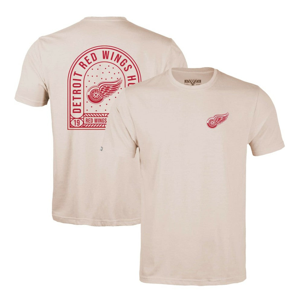 Detroit Red Wings Levelwear Richmond Stained Glass T-Shirt - Khaki | NHL near me