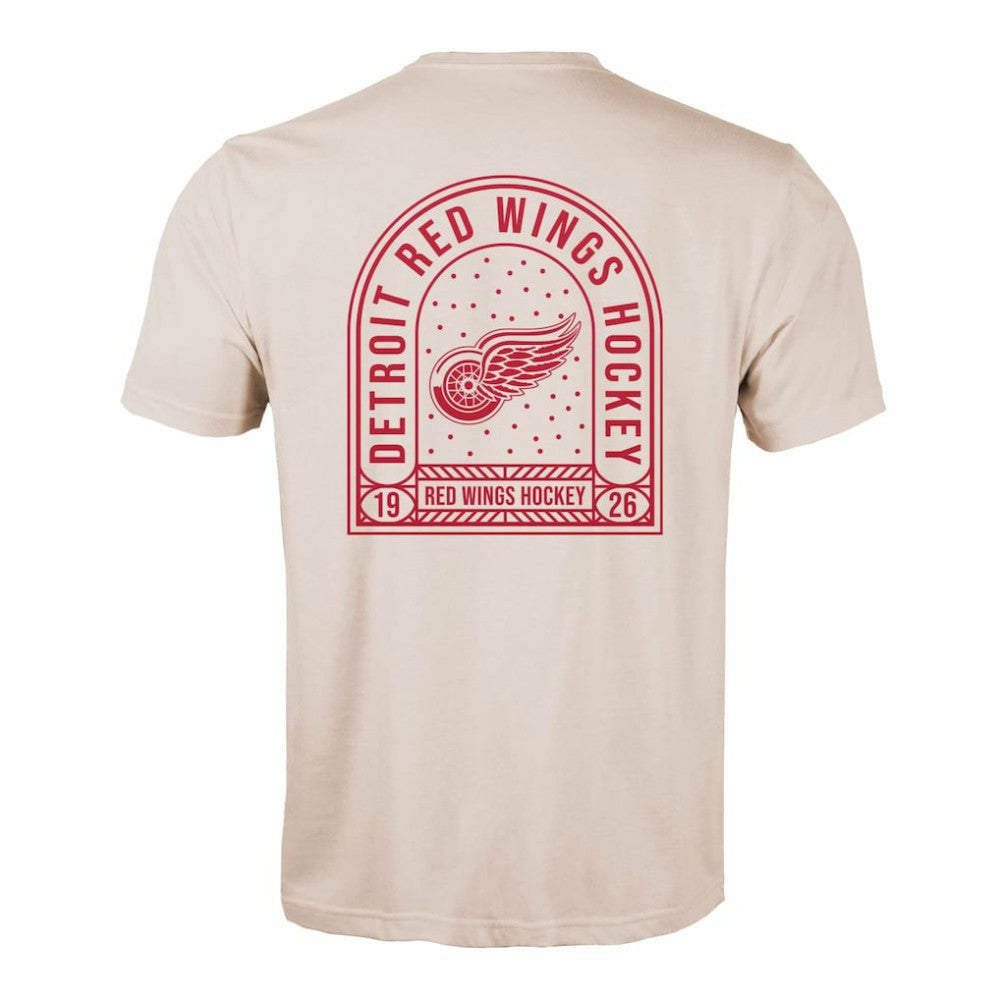 Detroit Red Wings Levelwear Richmond Stained Glass T-Shirt - Khaki | NHL near me