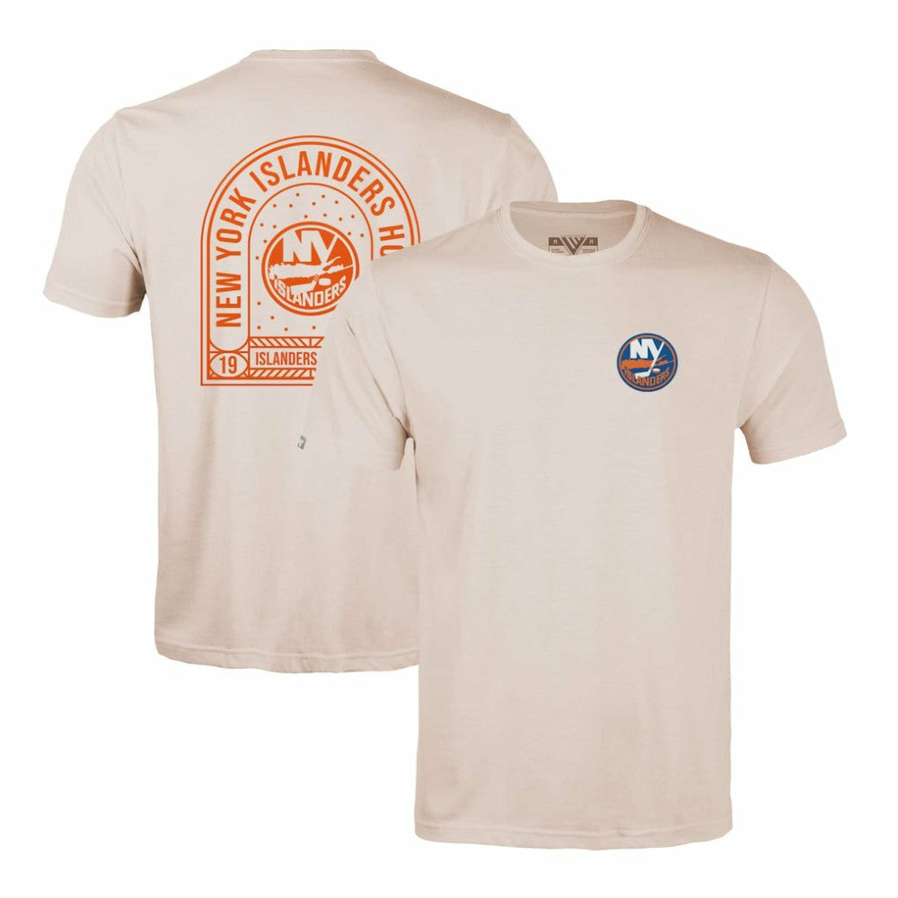 New York Islanders Levelwear Richmond Stained Glass T-Shirt - Khaki | NHL Clearance