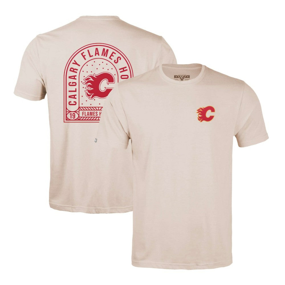 Calgary Flames Levelwear Richmond Stained Glass T-Shirt - Khaki | NHL online