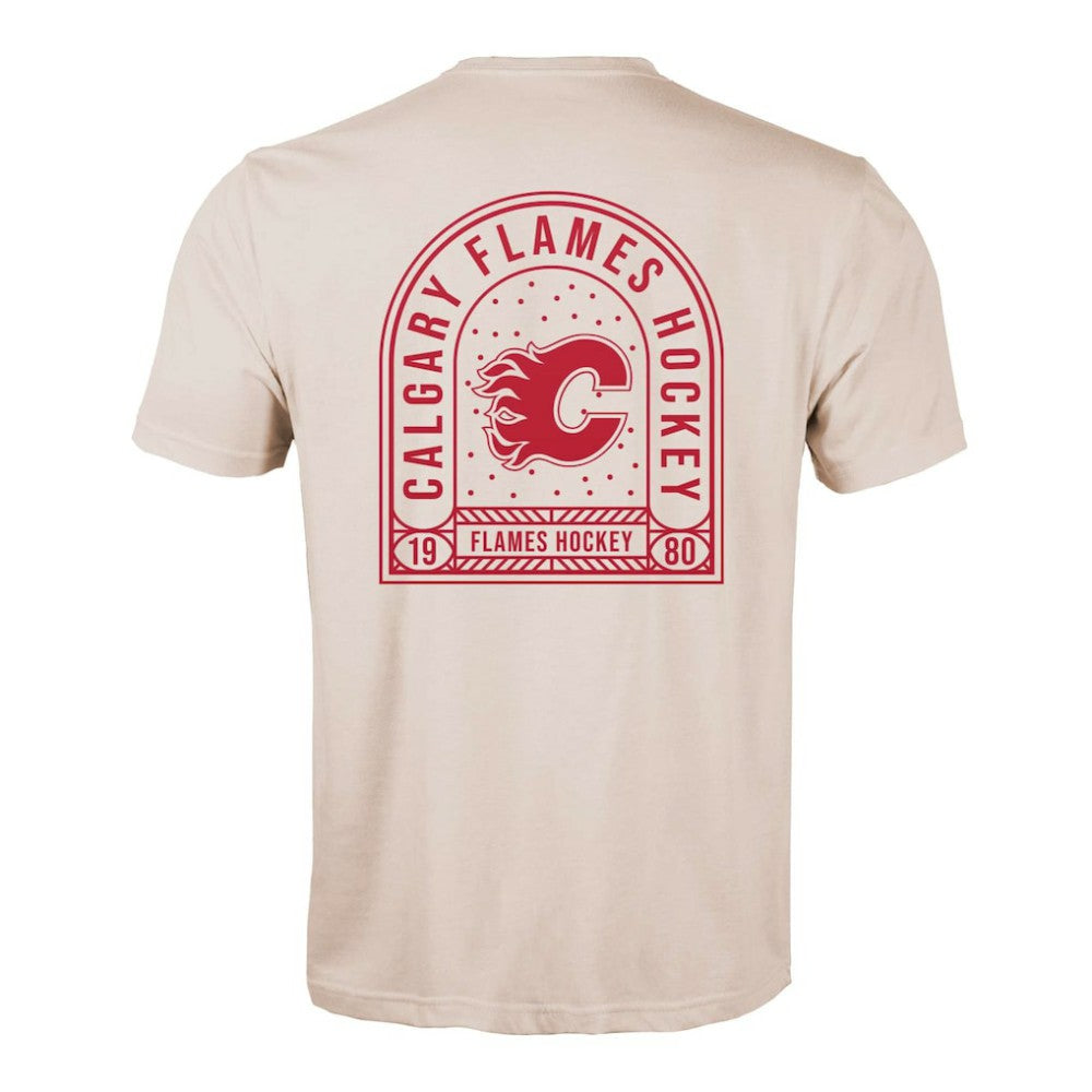 Calgary Flames Levelwear Richmond Stained Glass T-Shirt - Khaki | NHL online