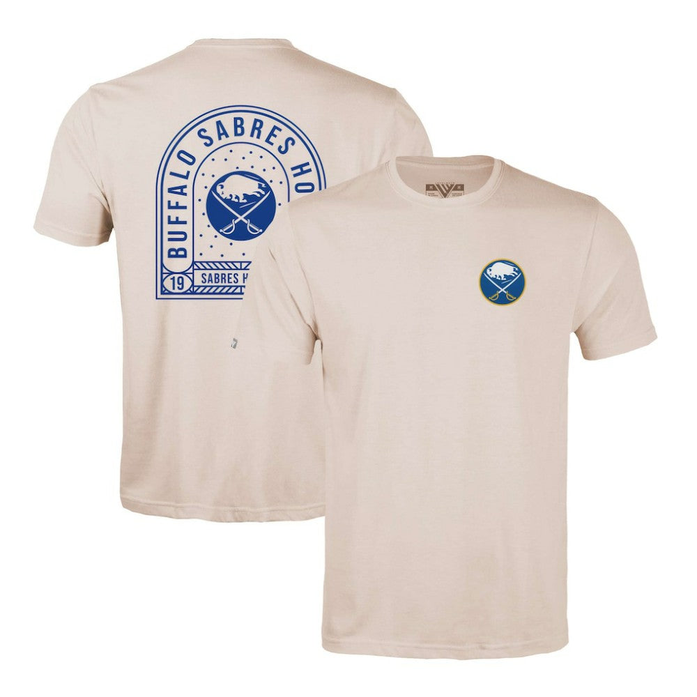 Buffalo Sabres Levelwear Richmond Stained Glass T-Shirt - Khaki | NHL sale