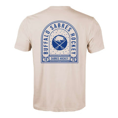 Buffalo Sabres Levelwear Richmond Stained Glass T-Shirt - Khaki | NHL sale