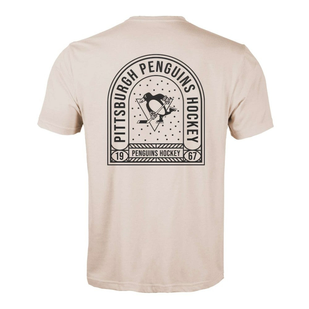 Pittsburgh Penguins Levelwear Richmond Stained Glass T-Shirt - Khaki | NHL near me