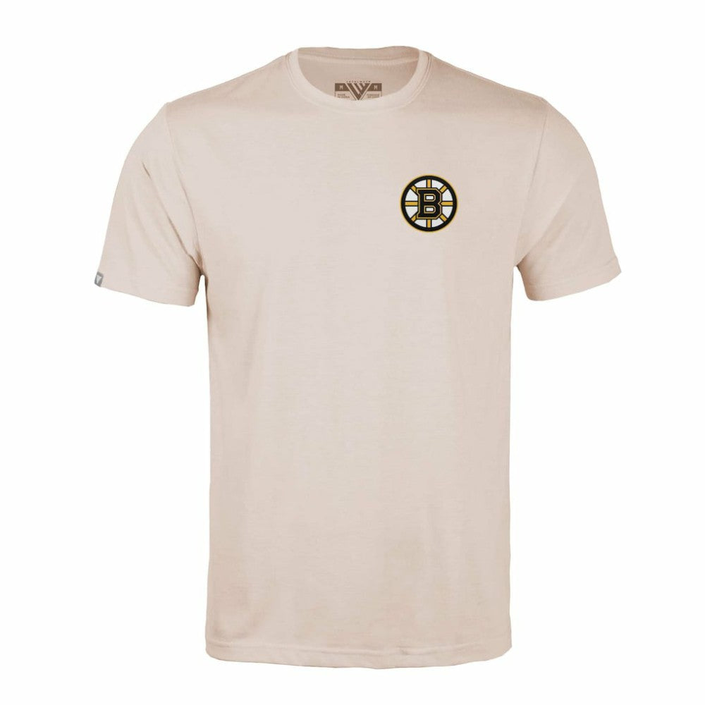 Boston Bruins Levelwear Richmond Stained Glass T-Shirt - Khaki | NHL Lifestyle