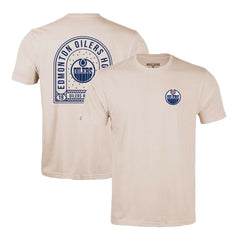 Edmonton Oilers Levelwear Richmond Stained Glass T-Shirt - Khaki | NHL Lifestyle
