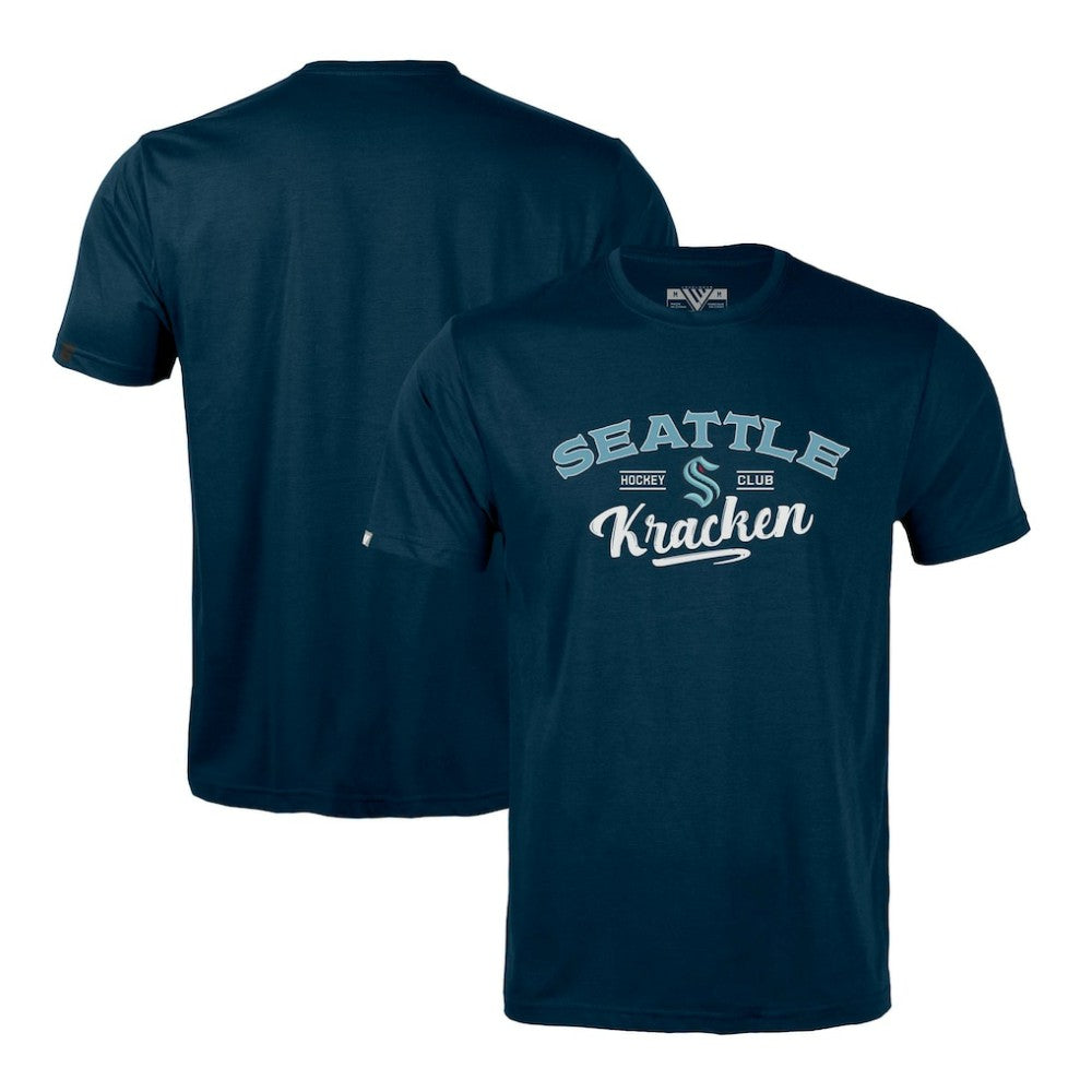 Seattle Kraken Levelwear Richmond Ice Wall T-Shirt - Deep Sea Blue | NHL discount