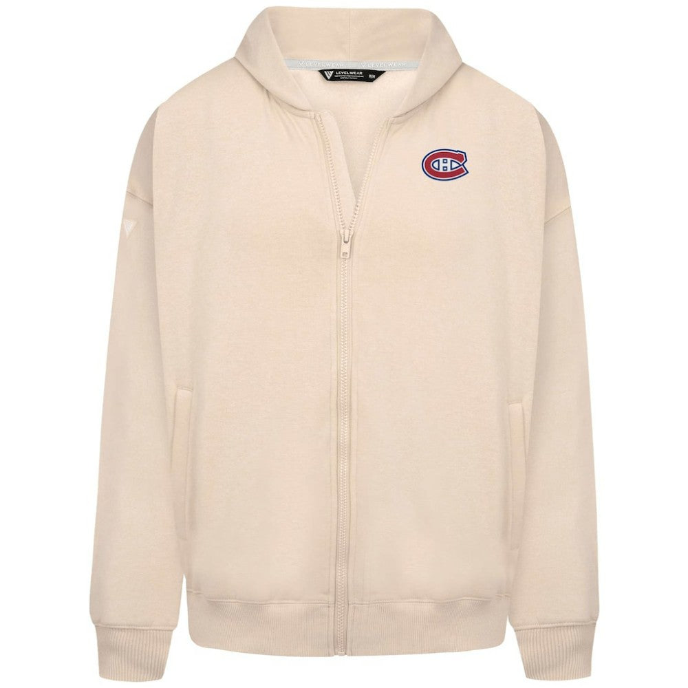 Montreal Canadiens Levelwear Uphill Stained Glass Full-Zip Hoodie Jacket - Khaki | NHL Clearance
