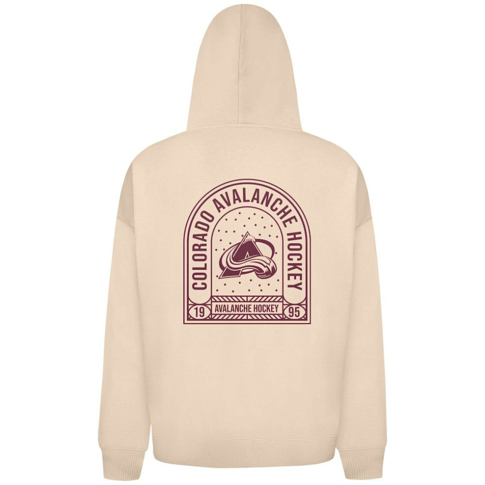 Colorado Avalanche Levelwear Uphill Stained Glass Full-Zip Hoodie Jacket - Khaki | NHL Lifestyle