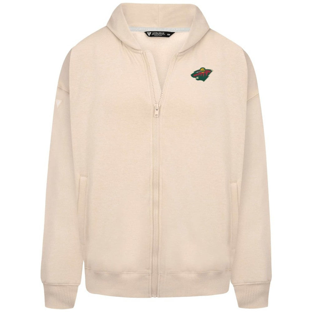 Minnesota Wild Levelwear Uphill Stained Glass Full-Zip Hoodie Jacket - Khaki | NHL online