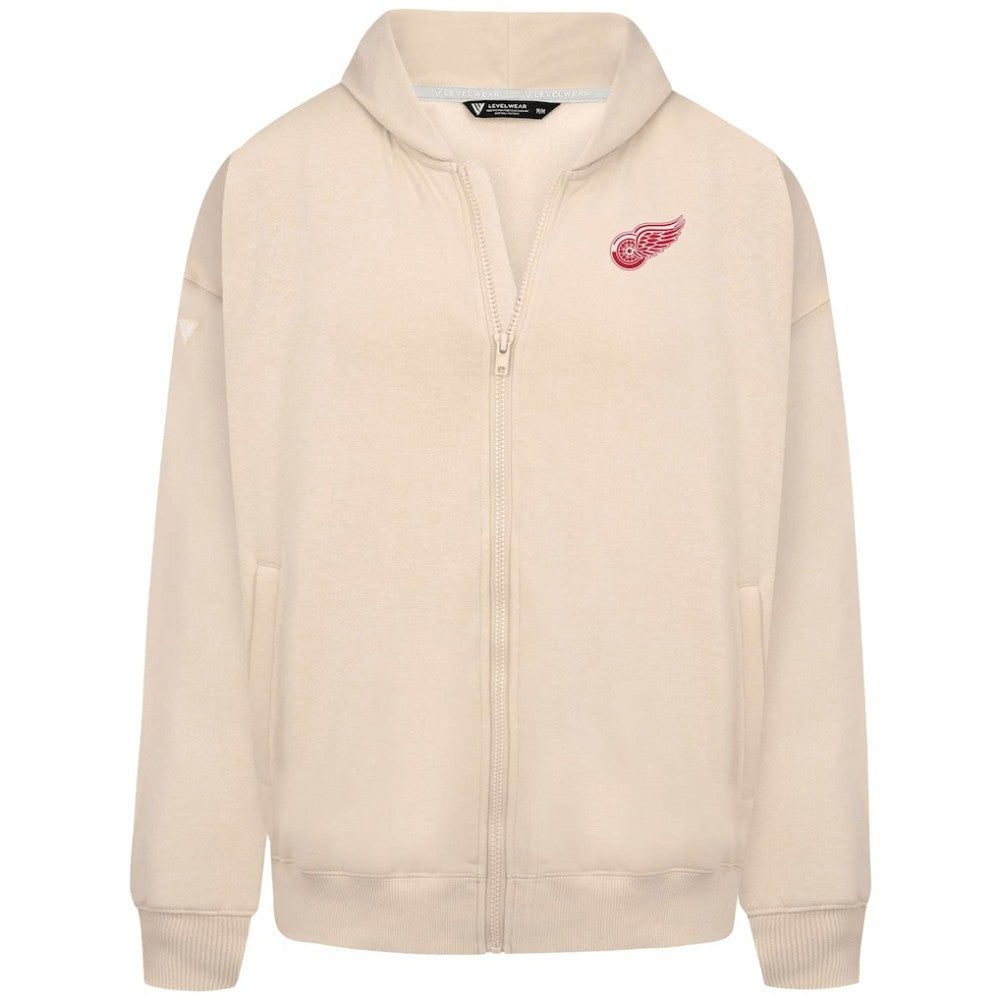 Detroit Red Wings Levelwear Uphill Stained Glass Full-Zip Hoodie Jacket - Khaki | NHL discount