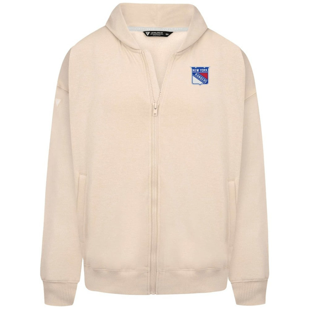 New York Rangers Levelwear Uphill Stained Glass Full-Zip Hoodie Jacket - Khaki | NHL sale