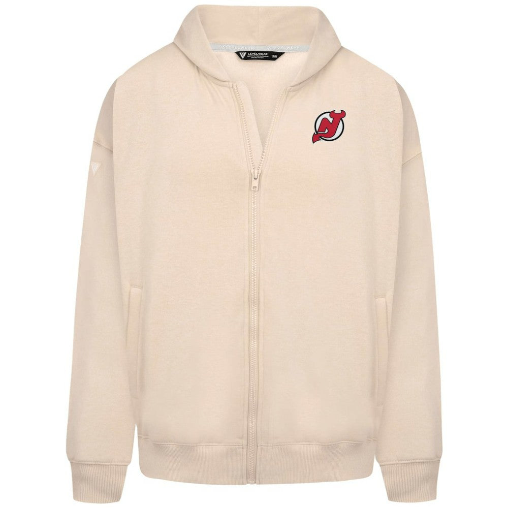 New Jersey Devils Levelwear Uphill Stained Glass Full-Zip Hoodie Jacket - Khaki | NHL near me