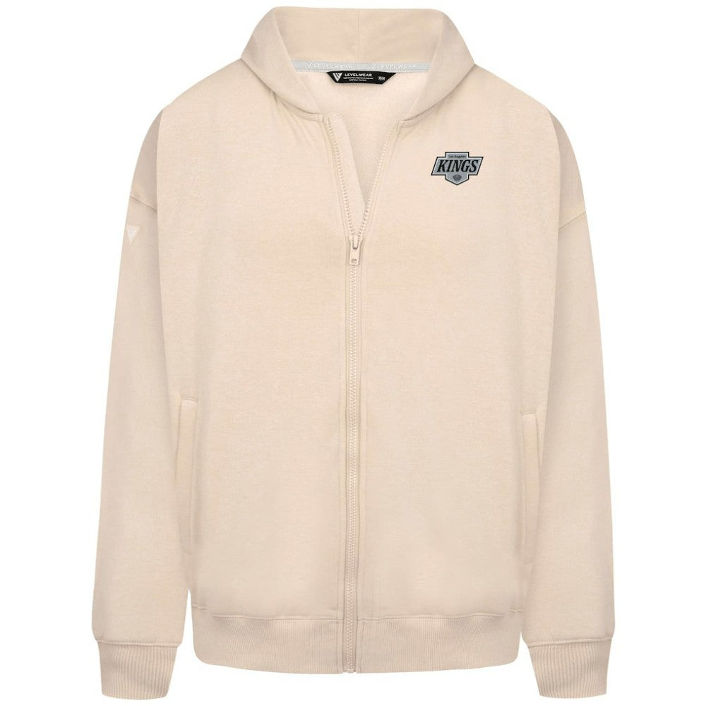 Los Angeles Kings Levelwear Uphill Stained Glass Full-Zip Hoodie Jacket - Khaki | NHL Clearance