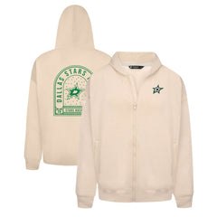 Dallas Stars Levelwear Uphill Stained Glass Full-Zip Hoodie Jacket - Khaki | NHL on sale