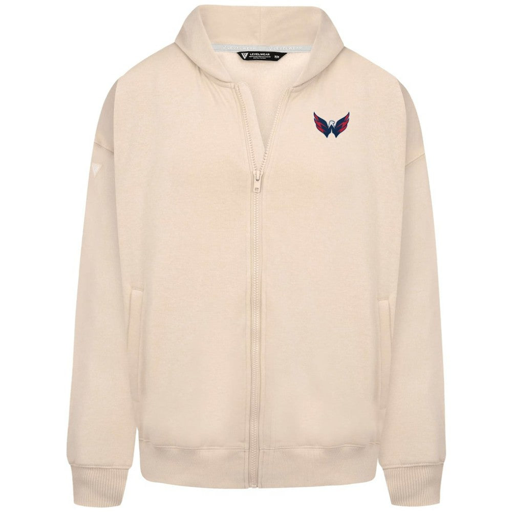 Washington Capitals Levelwear Uphill Stained Glass Full-Zip Hoodie Jacket - Khaki | NHL near me